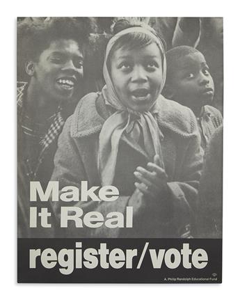 (CIVIL RIGHTS.) Pair of voting rights posters from A. Phillip Randolph Educational Fund.